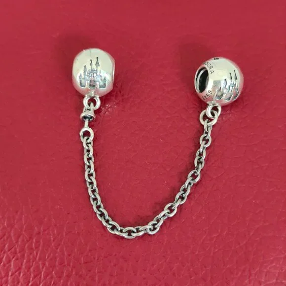 Pandora Disney Parks Castle Silver Safety Chain - Picture 3 of 5